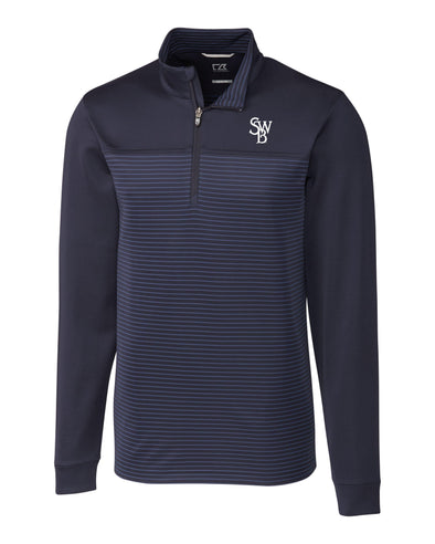 Scranton Wilke's-Barre RailRiders Cutter & Buck Stripe 1/4 Zip