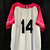 PINK/WHITE BREAST CANCER JERSEY-SIZE 48, SACRAMENTO RIVER CATS