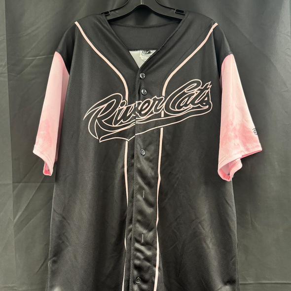 PINK/BLACK JERSEY #6-SIZE 48, SACRAMENTO RIVER CATS