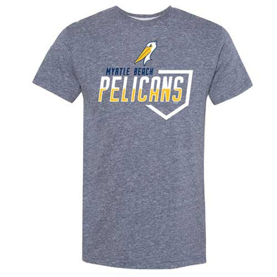 MYRTLE BEACH PELICANS BIMM RIDDER MELANGE NAVY FOXGLOVE TEE