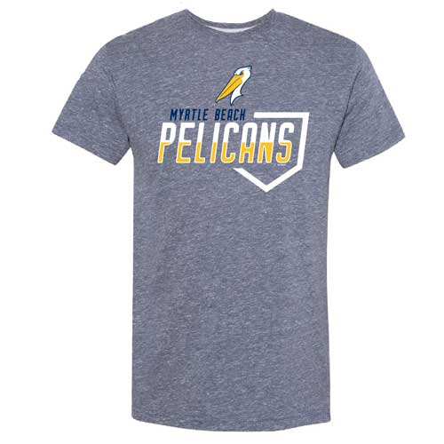 Myrtle Beach Pelicans Bimm Ridder Melange Navy Foxglove Tee