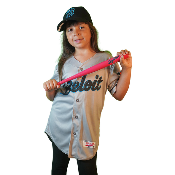 Beloit Sky Carp Youth Road Grey Replica Jersey