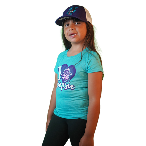 Beloit Sky Carp Tahiti Blue Princess Youth Poopsie T-Shirt