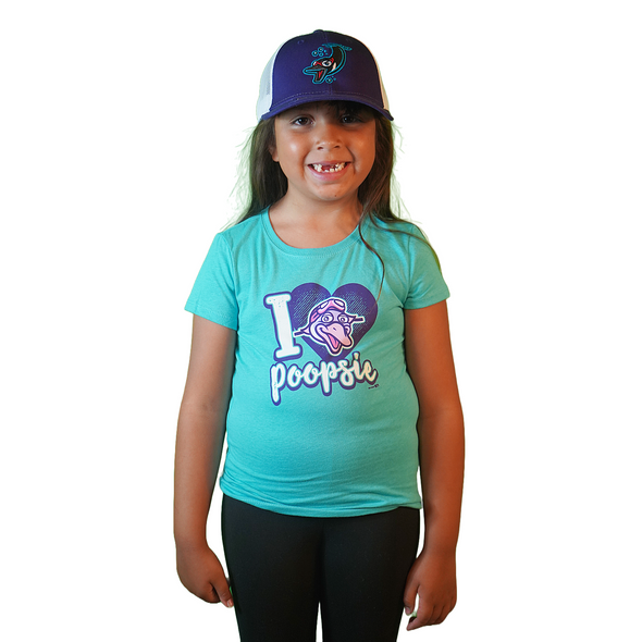 Beloit Sky Carp Tahiti Blue Princess Youth Poopsie T-Shirt