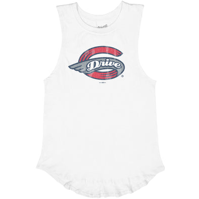 Greenville Drive Retro Brand Women's White Tank Top