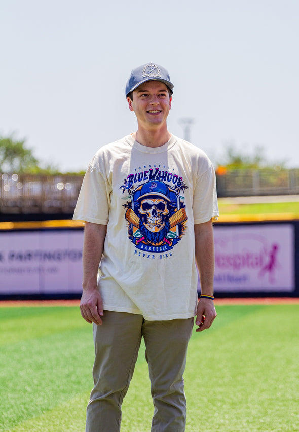 Pensacola Blue Wahoos Baseball Never Dies T-Shirt