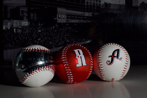 R Red Metallic Baseball