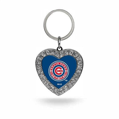 South Bend Cubs Heart Keychain