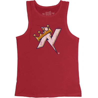 NWA Naturals Women's Curved Hem Dark Red Tank