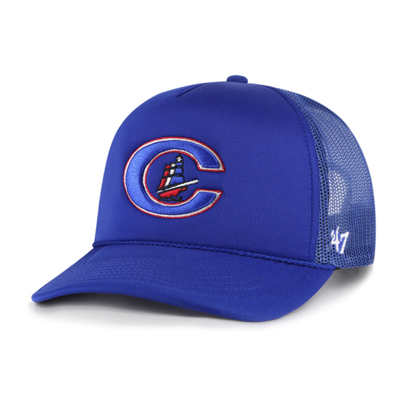 Columbus Clippers 47 Brand Royal Foam Front Mesh Trucker