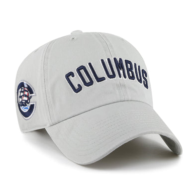 Columbus Clippers 47 Brand Gray  Columbus Side Script  Clean Up