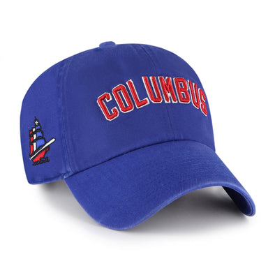 Columbus Clippers 47 Brand Royal Columbus Side Script Clean Up