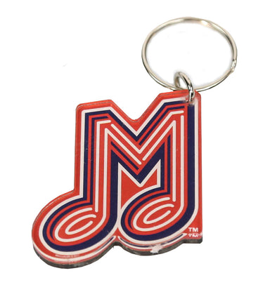 Memphis Redbirds Music Note M Keychain