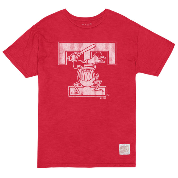 Toledo Mud Hens Red Retro Brand Slub T