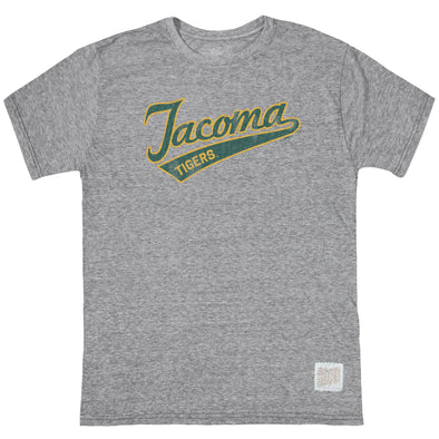 Tacoma Rainiers Retro Brand Gray Tigers Script Tee