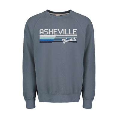 The Asheville Tourists Vintage Raglan Fleece Crewneck