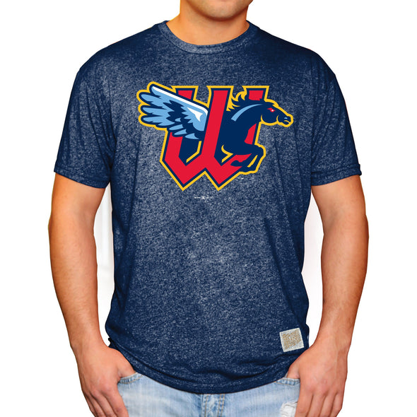 Wichita Wind Surge Adult Navy Home Logo Ringer Mock Twist Tee