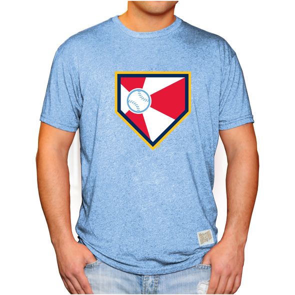 Wichita Wind Surge Adult Carolina Blue Alt Logo Ringer Mock Twist Tee