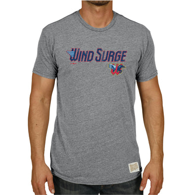 Wichita Wind Surge Grey Wordmark Tri-Blend Tee