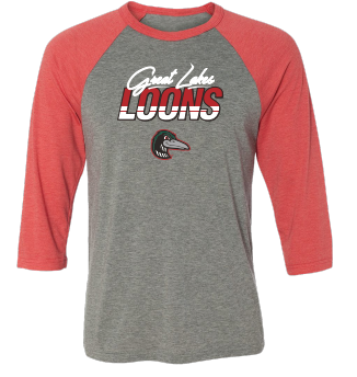 Great Lakes Loons 108 Stitches Magnum Raglan 3/4 Sleeve Tee