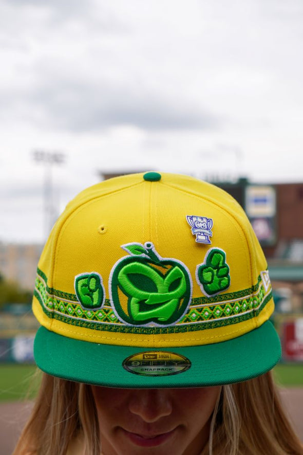 Fort Wayne Manzanas Luchadoras 2025 9FIFTY Yellow Snapback Cap