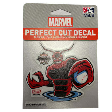 Hickory Crawdads Wincraft Perfect Cut Marvel's Defenders of the Diamond Decal