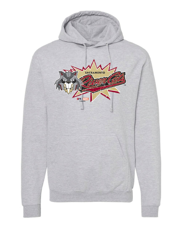 SACRAMENTO RIVER CATS MARVEL'S DEFENDERS OF THE DIAMOND GREY BURST HOOD - YOUTH