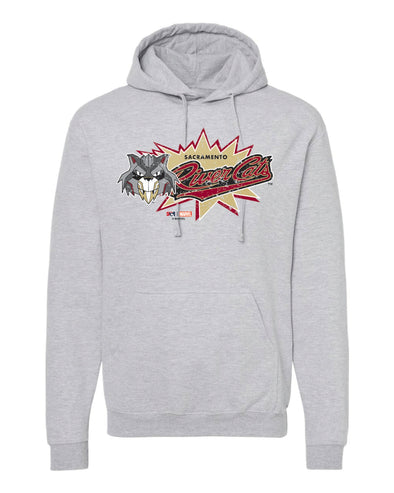 SACRAMENTO RIVER CATS MARVEL'S DEFENDERS OF THE DIAMOND GREY BURST HOOD - YOUTH