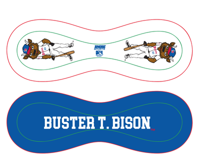 Buffalo Bisons Mascot Buster Designer Baseball