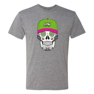 Wichita Wind Surge Adult Tumba Vacas Grey Copa Sugar Skull Tee