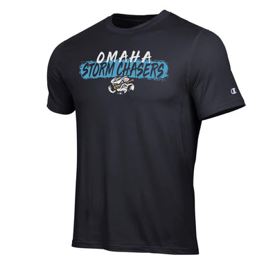 Omaha Storm Chasers Champion Men's Black Athletic Soft Touch Tee