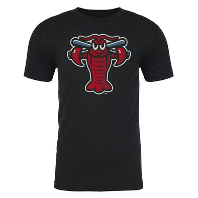 Hickory Crawdads 108 Stitches Halftone Bats Black Tee