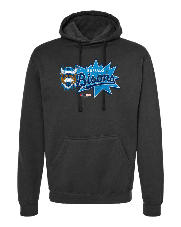 Buffalo Bisons Marvel's Defenders of the Diamond Black Burst Hoodie