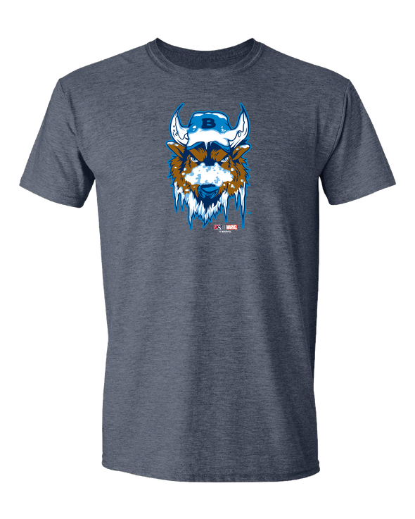 Buffalo Bisons Marvel's Defenders of the Diamond Heather Navy Primary Tee