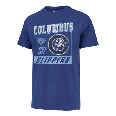 Columbus Clippers 47 Brand Jetty Blue Outlast Franklin Tee