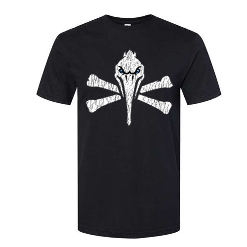 Myrtle Beach Pelicans Gildan Softstyle Black Pirate Logo Tee