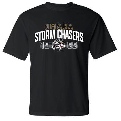 Omaha Storm Chasers Bimm Ridder Men's Stripped Black Performance Tee