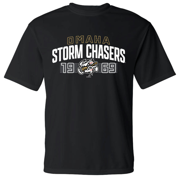 Omaha Storm Chasers Bimm Ridder Men's Stripped Black Performance Tee