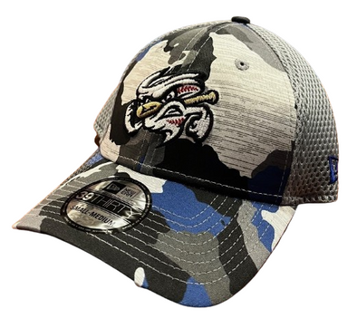 Omaha Storm Chasers New Era 39Thirty Gray/Royal Active Camo Cap