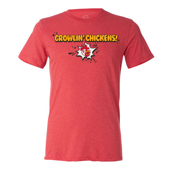 Growlin Chickens Comic Burst Tee