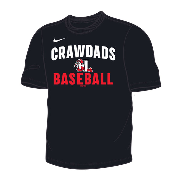 Hickory Crawdads Nike Black Baseball Legend Dri-Fit Tee