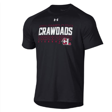 Hickory Crawdads Under Armour Men's Black Tech Tee