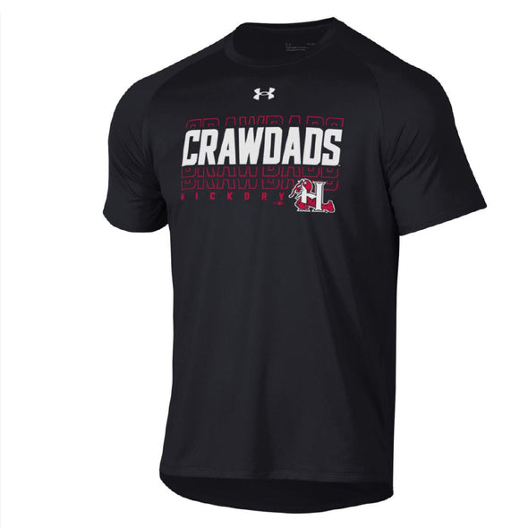 Hickory Crawdads Under Armour Men's Black Tech Tee