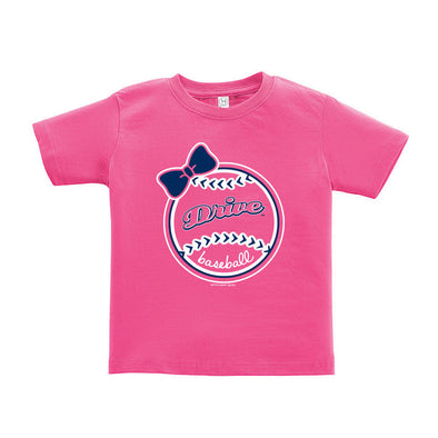 Greenville Drive Soft as a Grape Pink Toddler Bow Tee