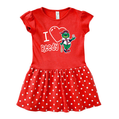 Greenville Drive Soft as a Grape Infant & Toddler Red Polka Dot Dress