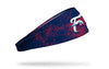 Red and Blue splatter F- Fist Headband