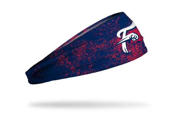 Red and Blue splatter F- Fist Headband