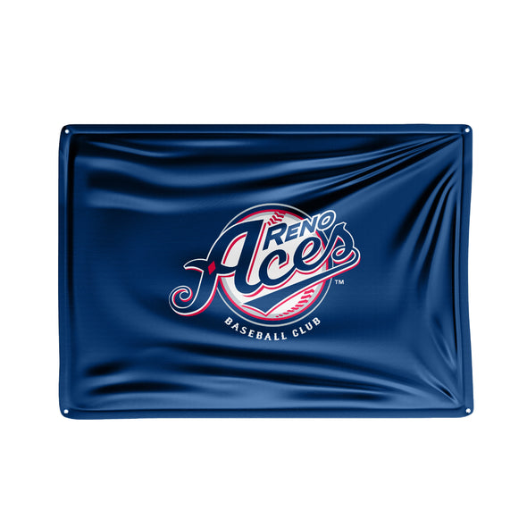 Flag 3'x5' White or Navy Aces Primary Logo Flag