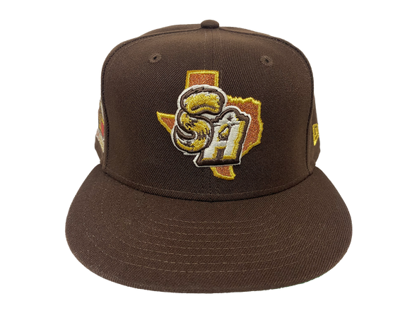 Missions Coonskin SA Texas Silhouette Metallic Fitted Cap