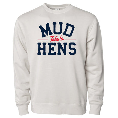 Toledo Mud Hens Mossing Pigment Ivory Crewneck Sweatshirt